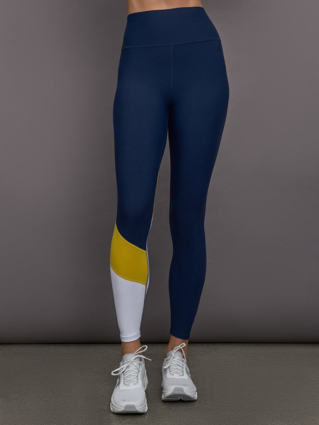 Colorblock Legging in Melt - Navy/Mango/White