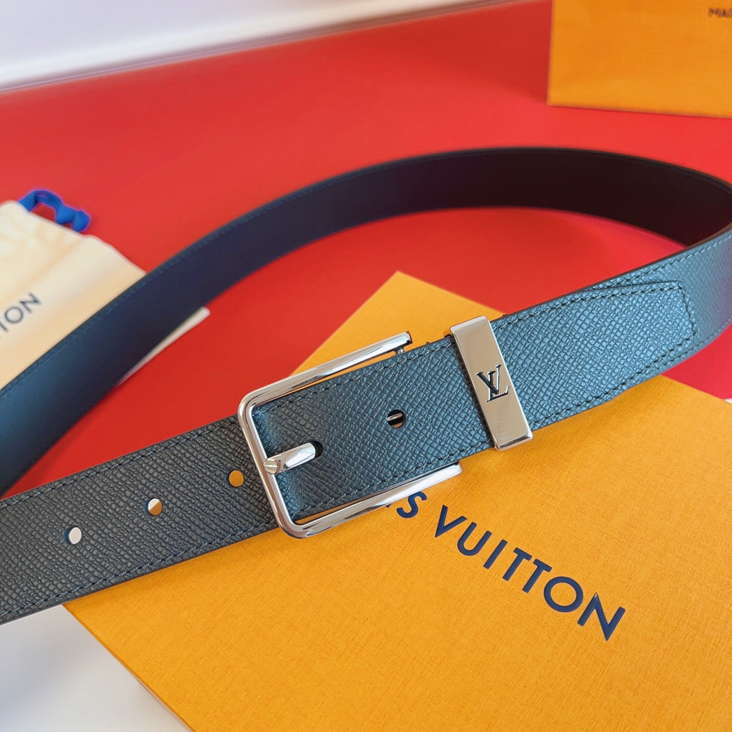 Louis Vuitton Pont Neuf 35mm Reversible Taiga Leather Belt