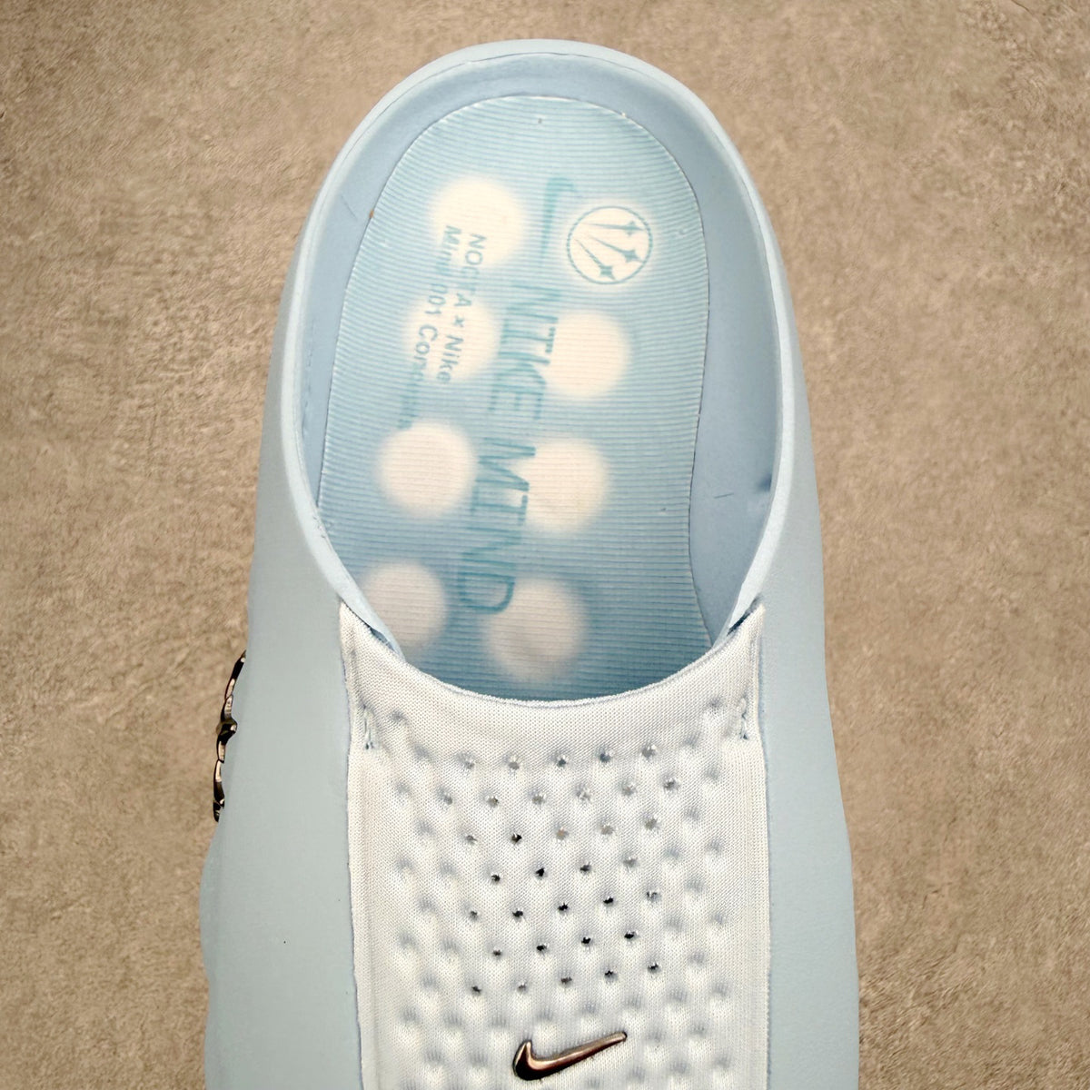 Nike x Fragment x Chrome Hearts Mind 001 Light Blue Unisex Slide HY5028-001