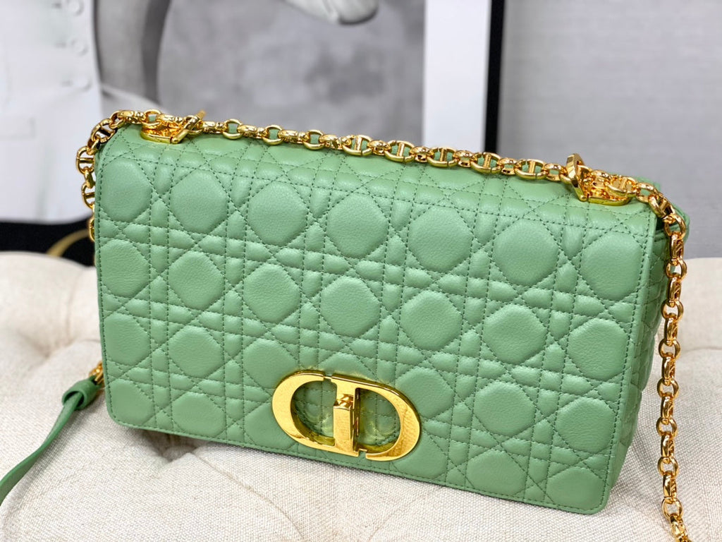 LARGE CARO BAG 28 LIGHT GREEN CALFSKIN