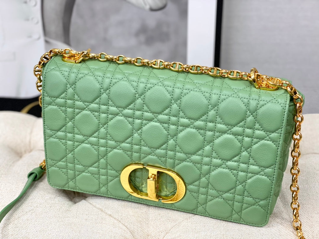 LARGE CARO BAG 28 LIGHT GREEN CALFSKIN