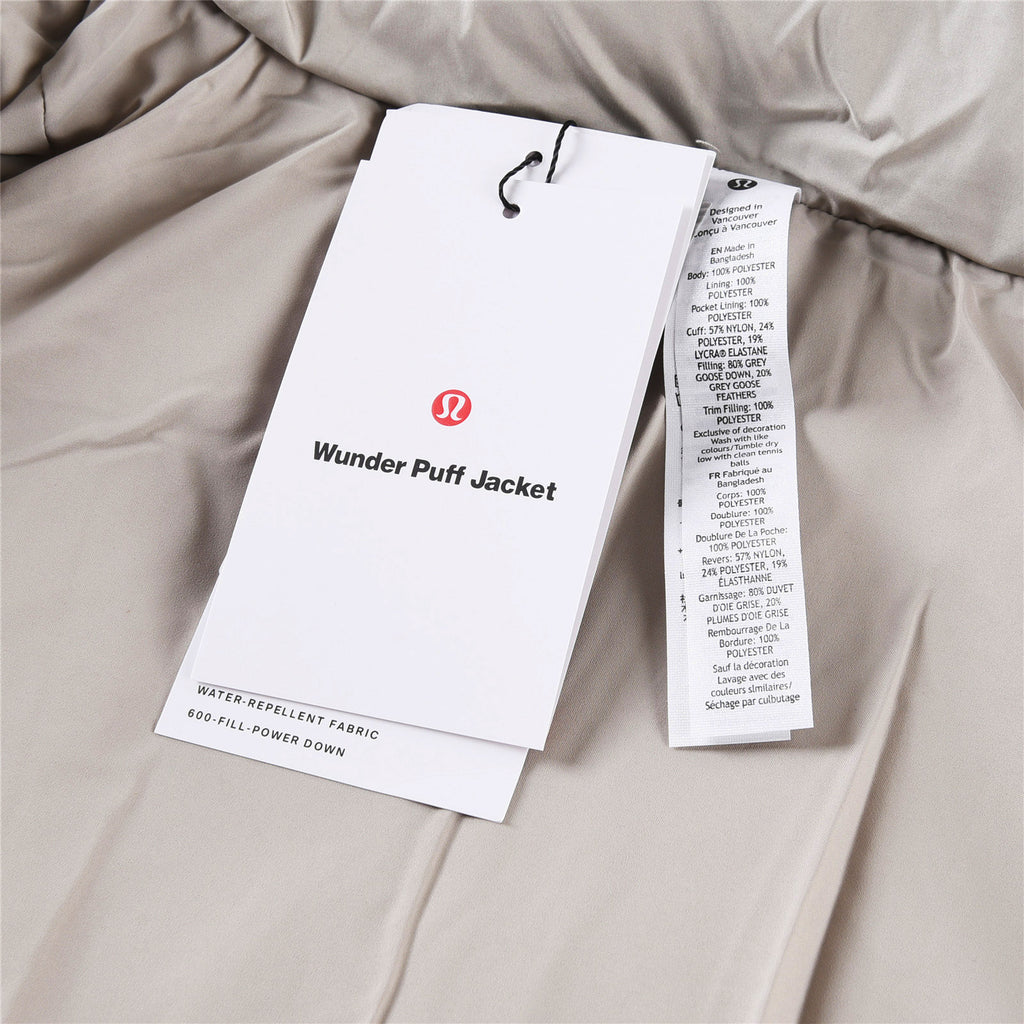 lululemon Women's Wunder Puff Water-Repellent Down Puffer Jacket in Raw Linen