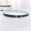Louis Vuitton Pretty LV 20MM Reversible Belt Navy Blue Monogram
