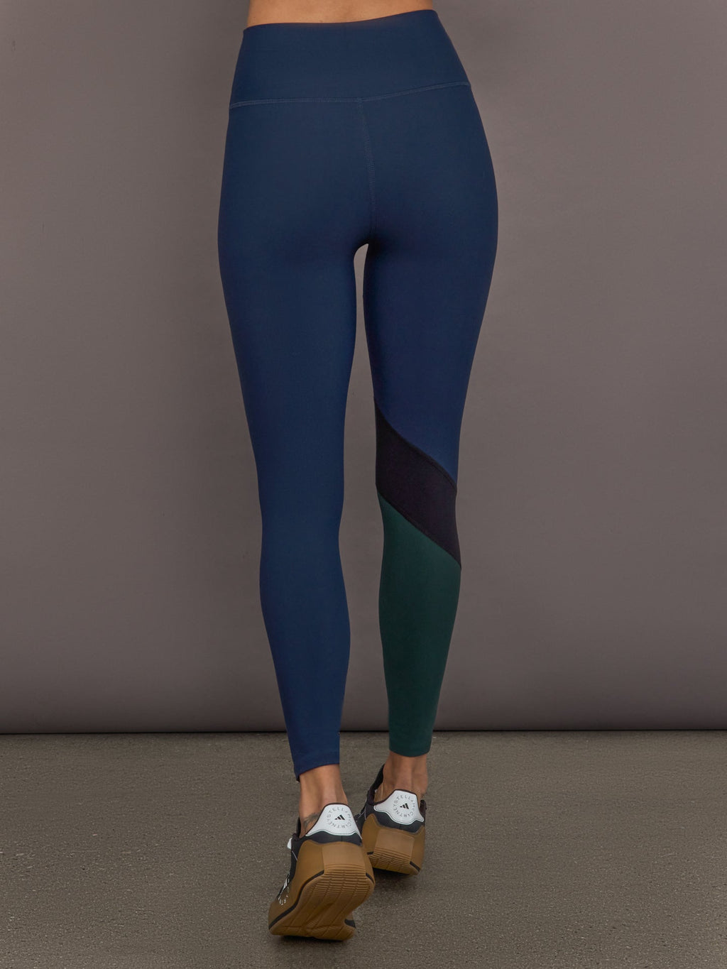 Colorblock Legging in Melt - Navy/Black/Forest
