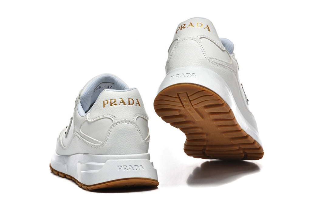 Prada Prax 01 Re-Nylon and Brushed Leather White/Gold Gum