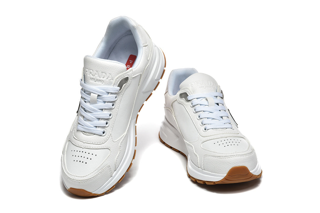 Prada Prax 01 Re-Nylon and Brushed Leather White/Gold Gum