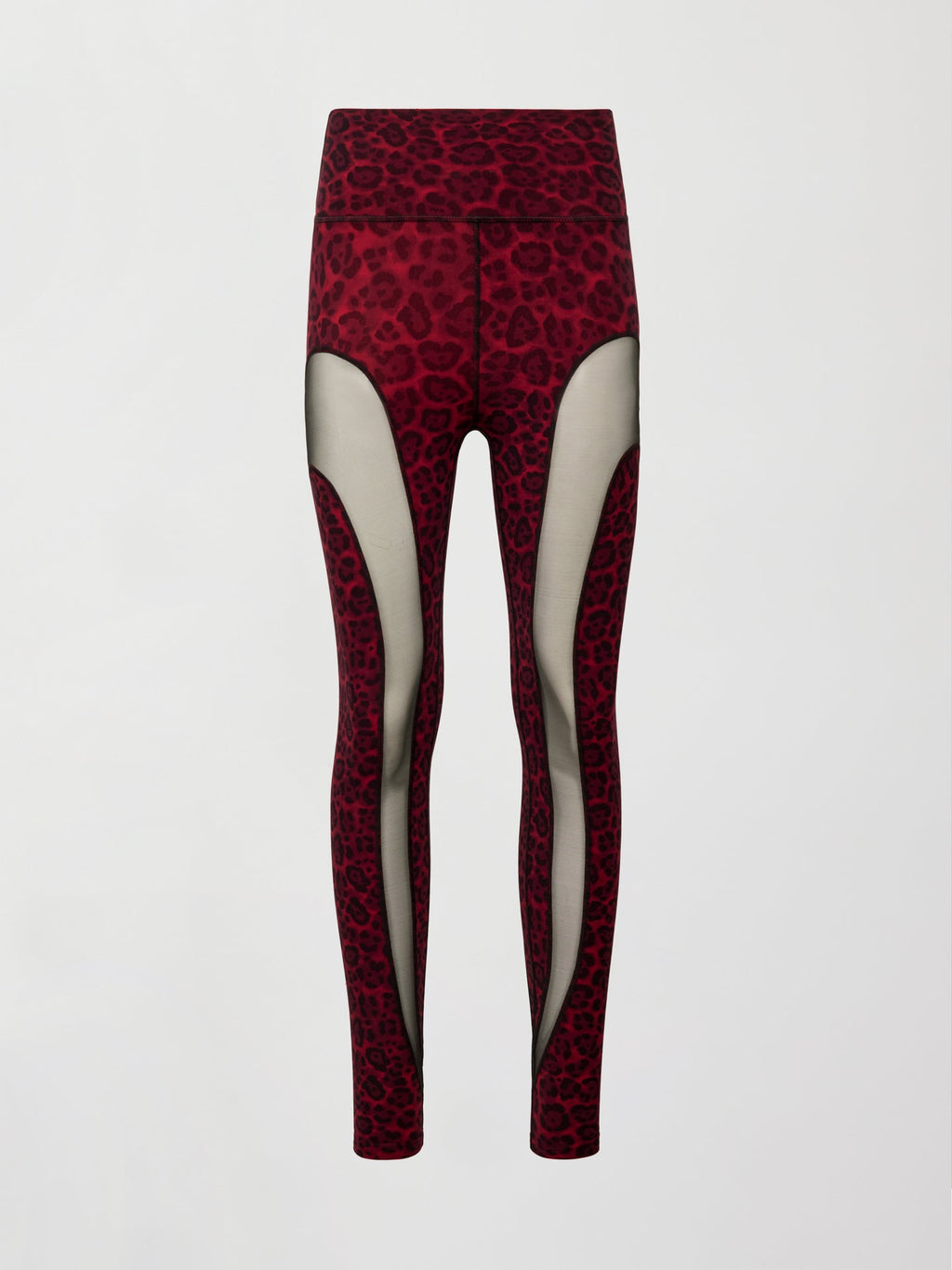 Sheer Spliced Legging in Melt - Red Leopard