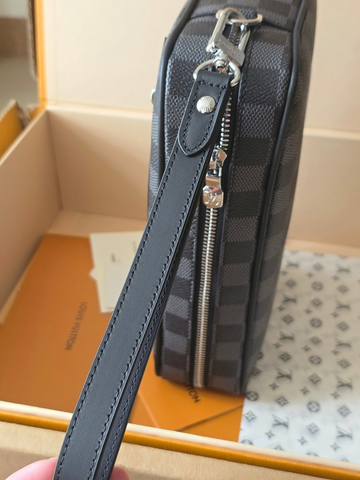 LV Pochette Kasai Clutch Brown PVC Fabric with Cowhide 275280