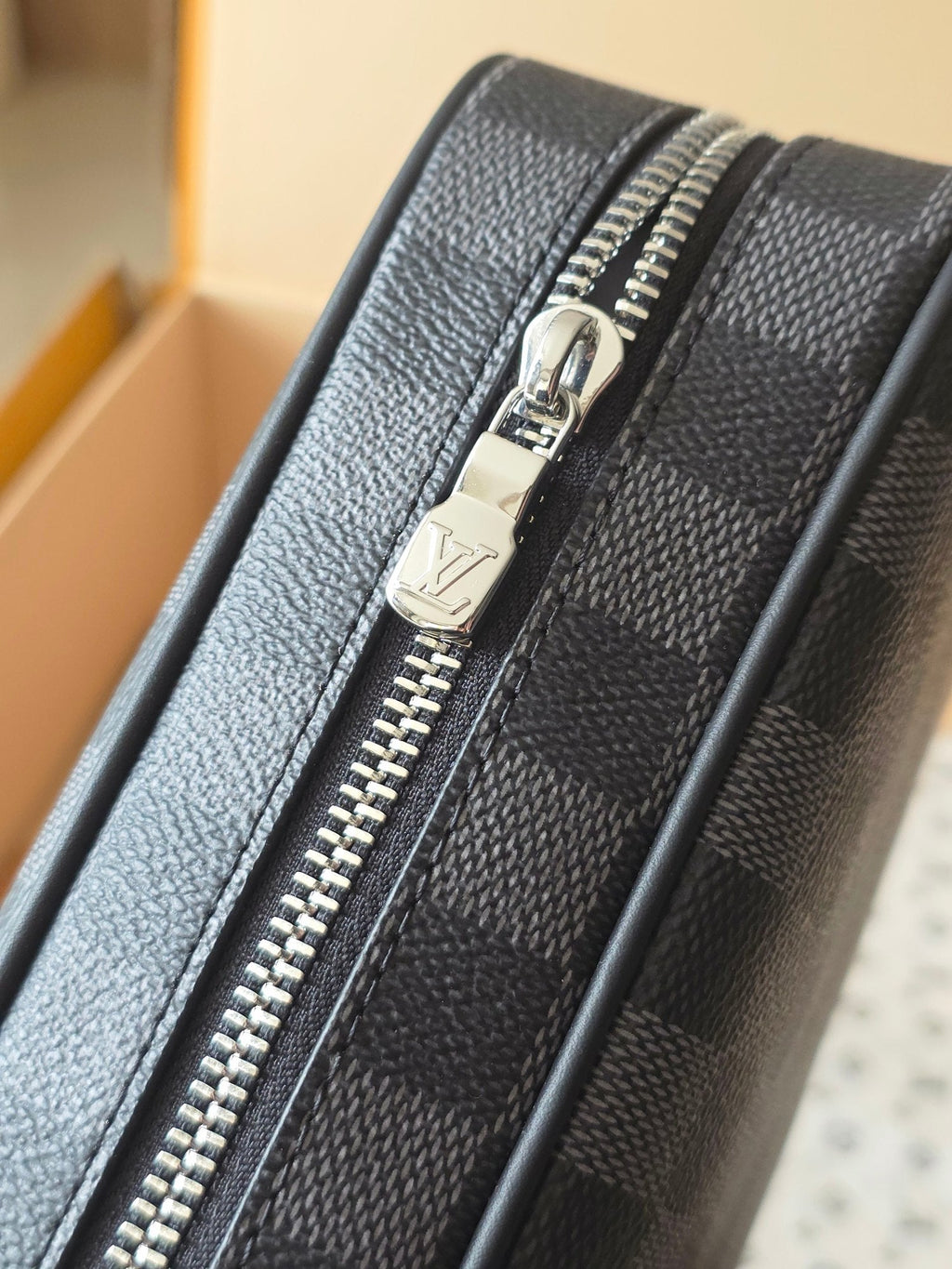LV Pochette Kasai Clutch Brown PVC Fabric with Cowhide 275280