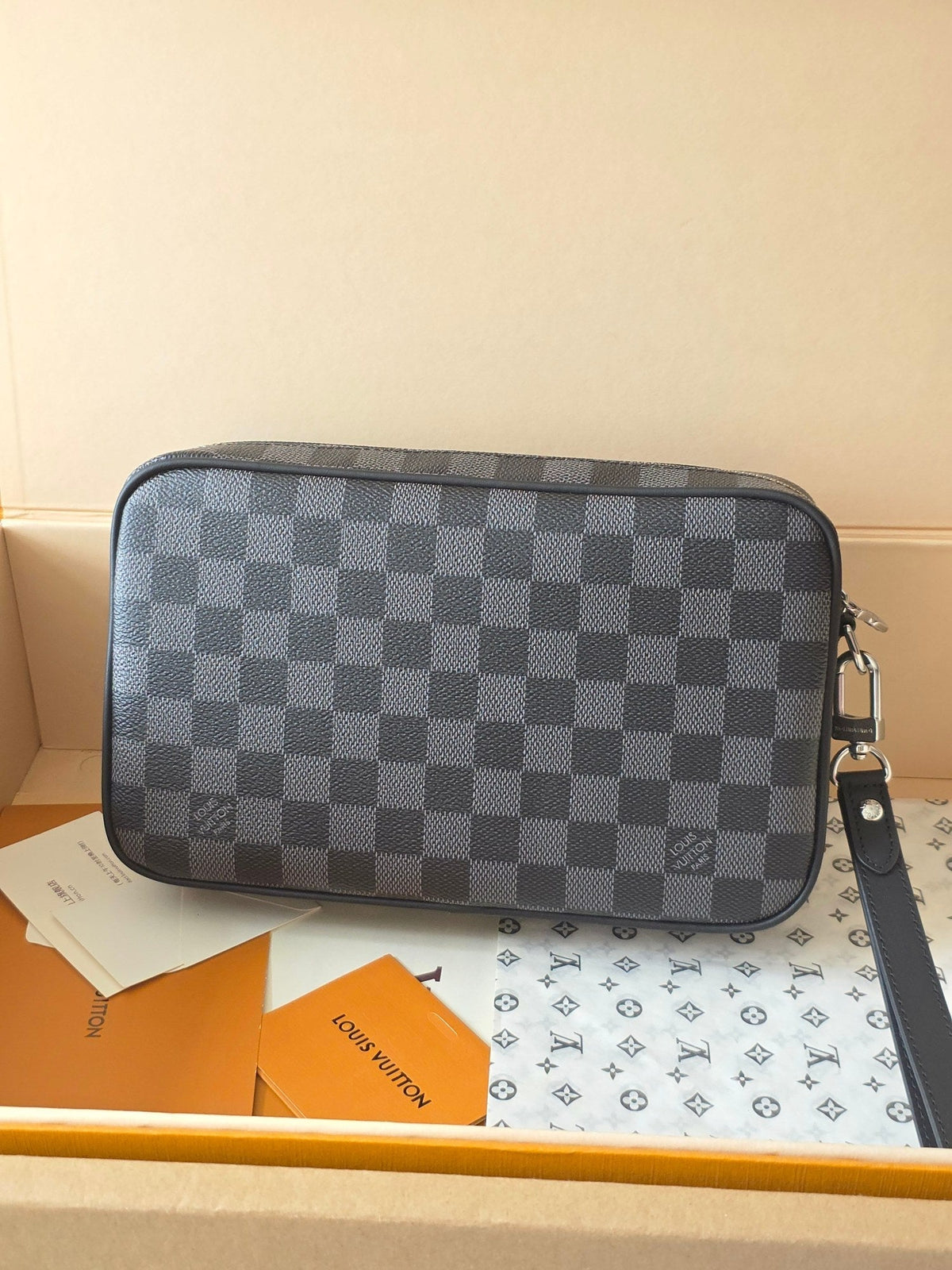LV Pochette Kasai Clutch Brown PVC Fabric with Cowhide 275280