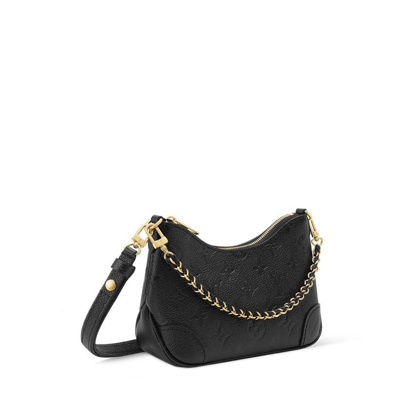 Louis Vuitton Nano Boulogne Monogram Empreinte Leather Bag Black