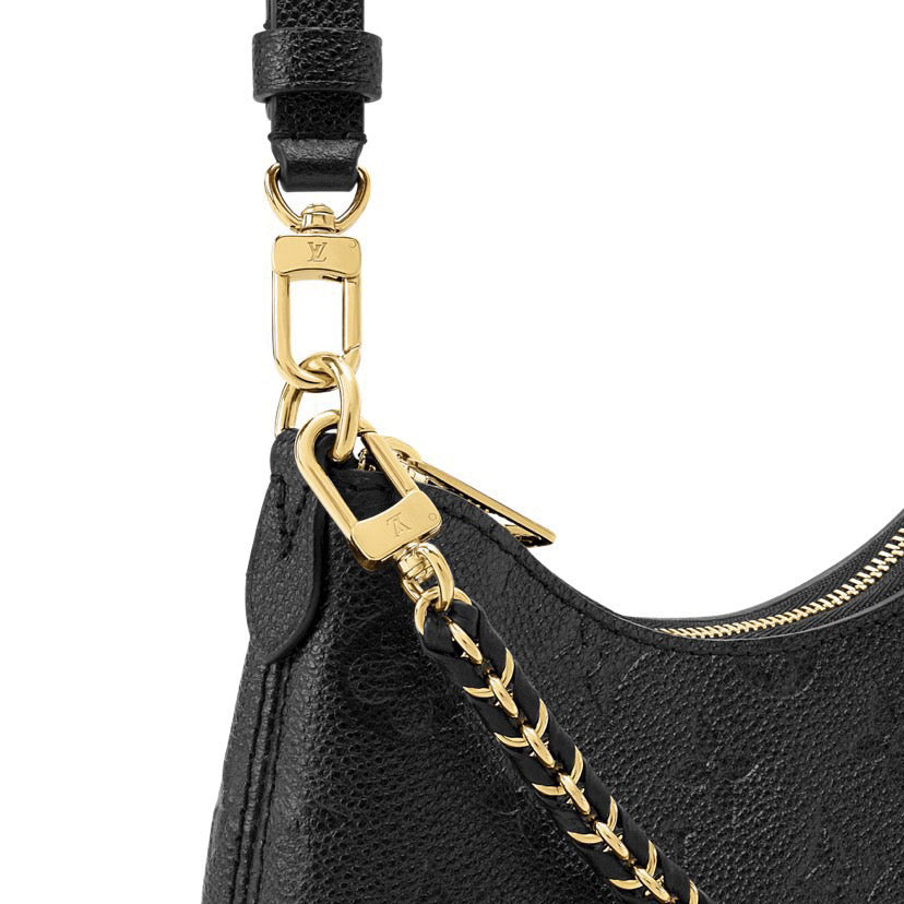 Louis Vuitton Nano Boulogne Monogram Empreinte Leather Bag Black