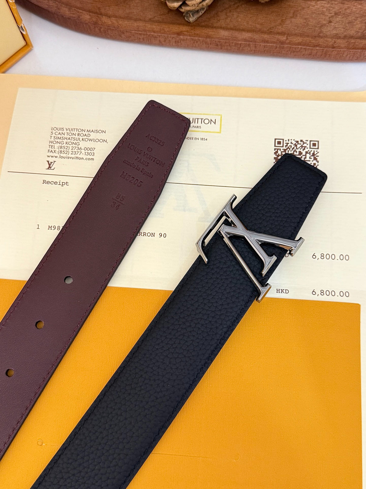 Louis Vuitton LV Initiales 40MM Reversible Belt Black Burgundy
