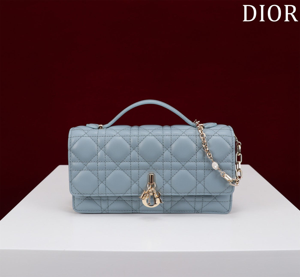 my cd mini 21 rock gray lambskin