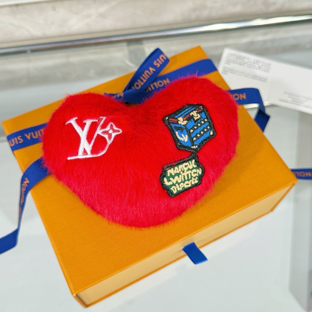 LV Lucky Heart Charm Red mix Colors Wool