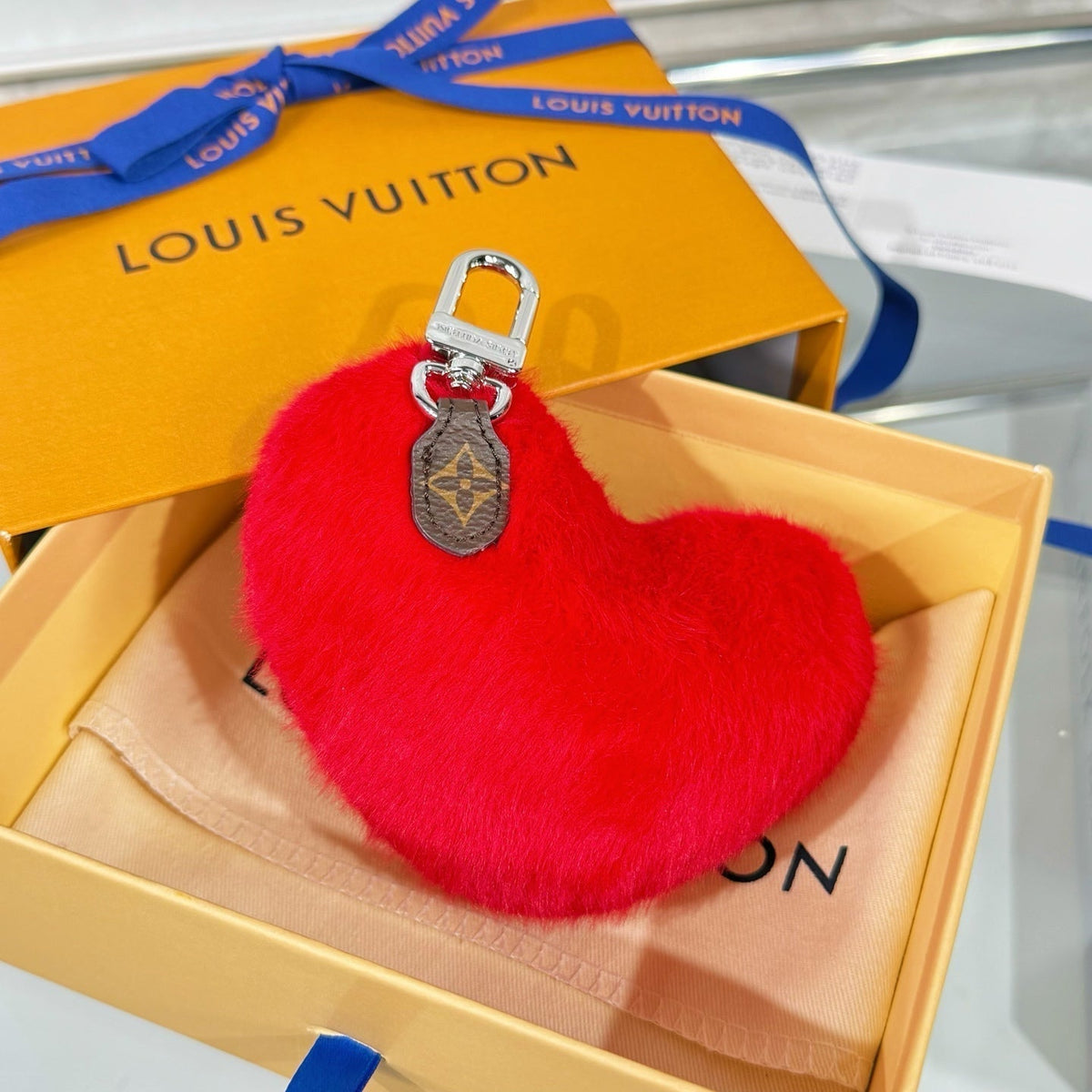 LV Lucky Heart Charm Red mix Colors Wool
