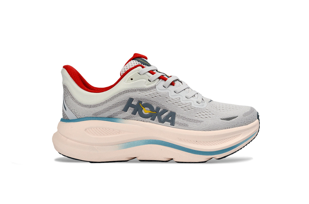 HOKA ONE ONE Bondi 9 Grout / Varsity Red / Navy