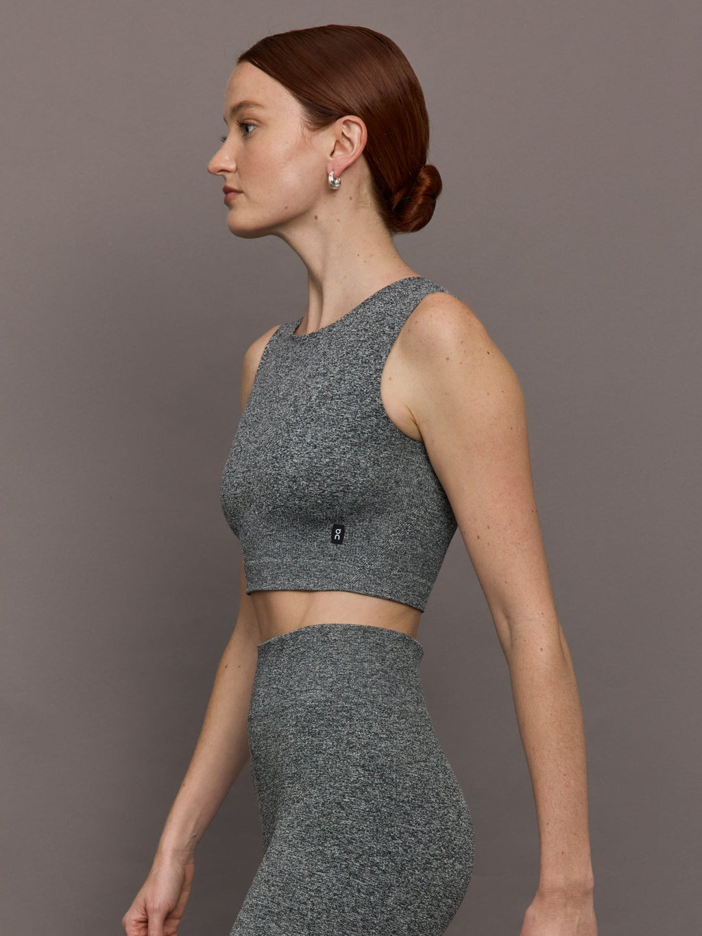 Studio Knit Crop - Graphite Heather