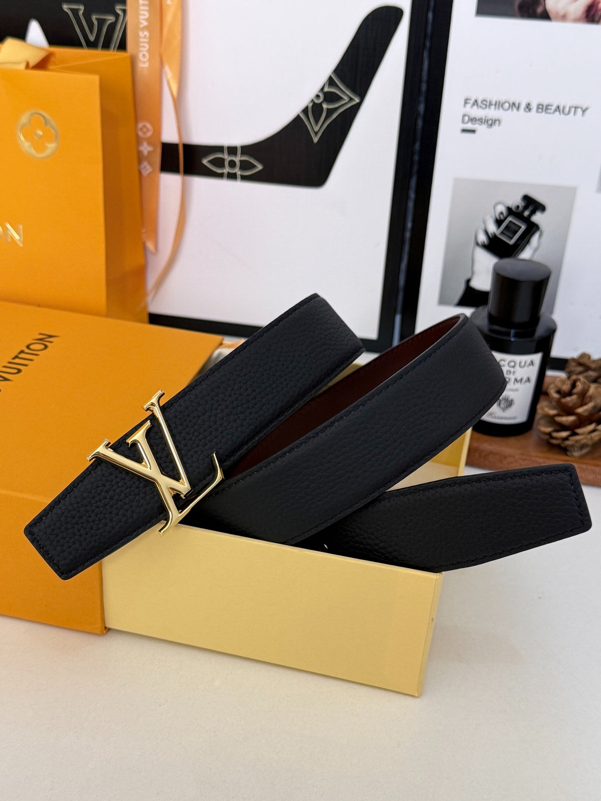 Louis Vuitton LV Initiales 40MM Reversible Belt Black Burgundy