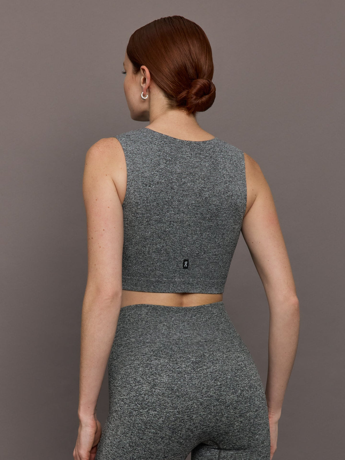 Studio Knit Crop - Graphite Heather