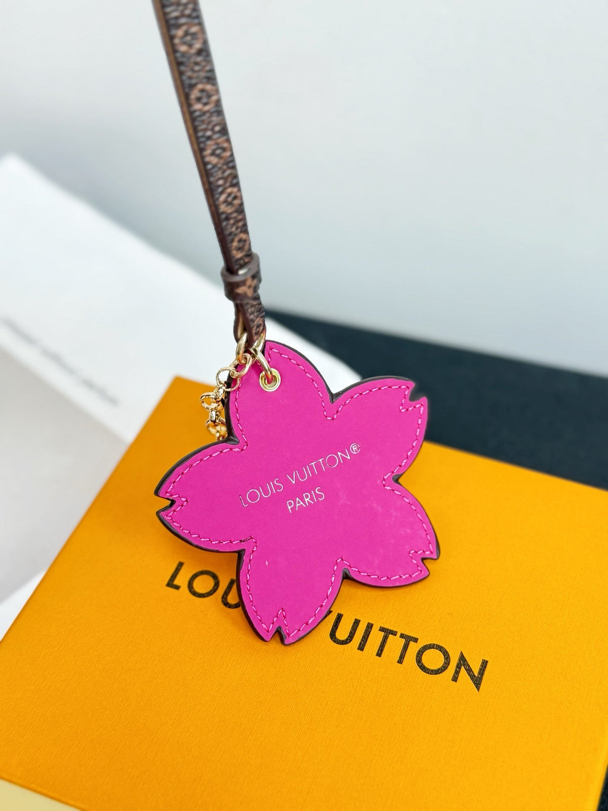 LV Cherry Blossom Charm Pink mix Colors Cowhide