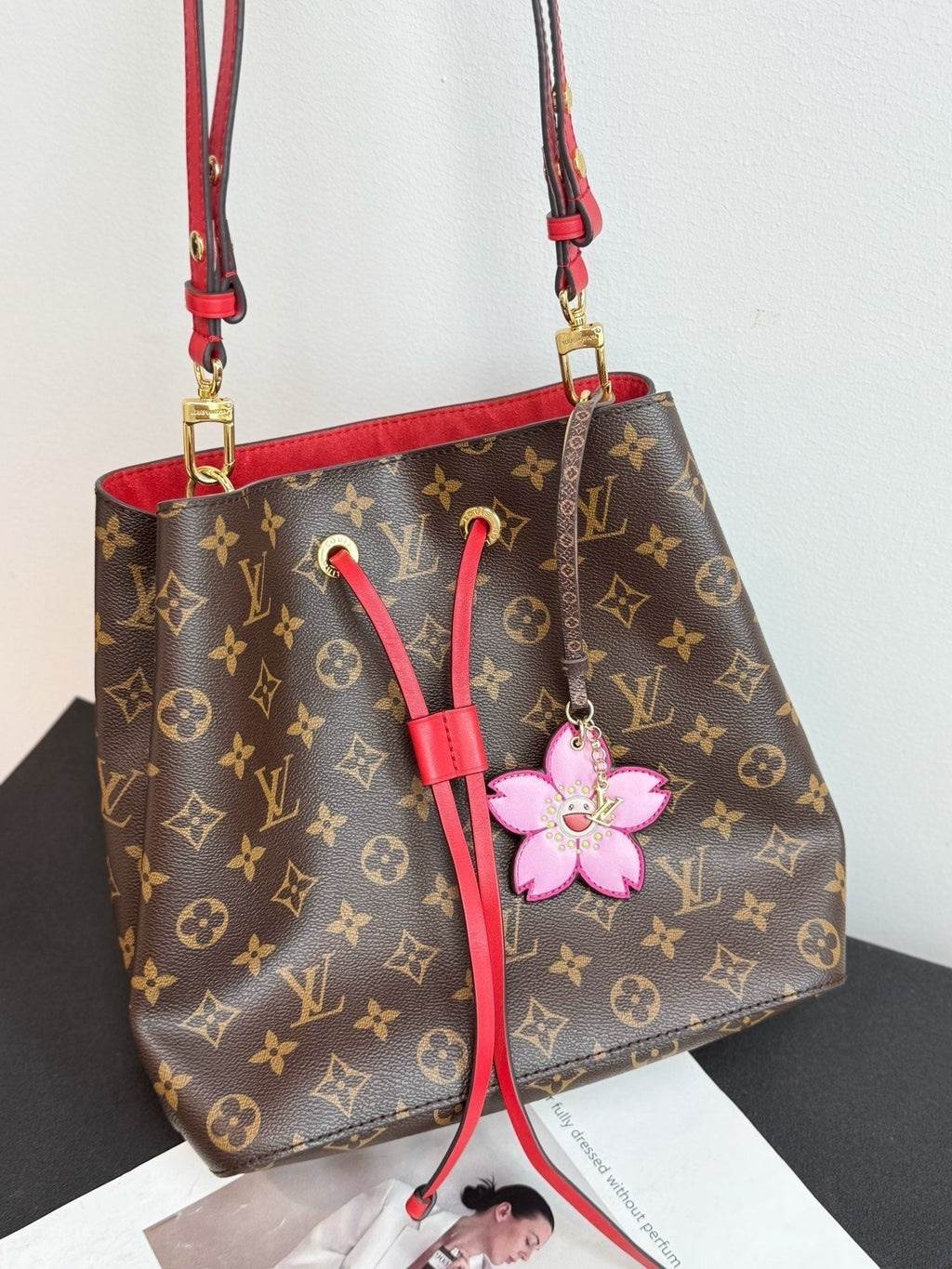 LV Cherry Blossom Charm Pink mix Colors Cowhide