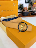 Louis Vuitton LV Circle Wild At Heart 30MM Reversible Belt Arizona Beige