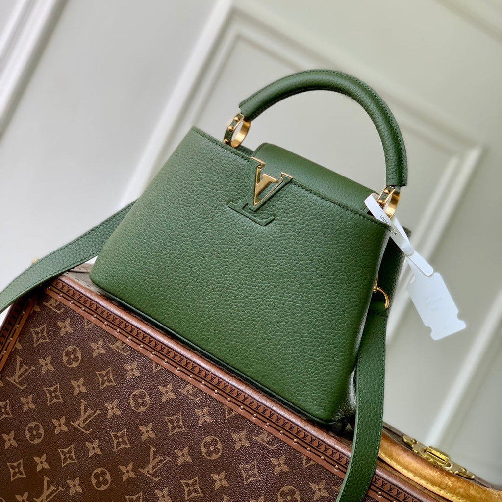 LV 2025 Capucine Bag Green Cowhide