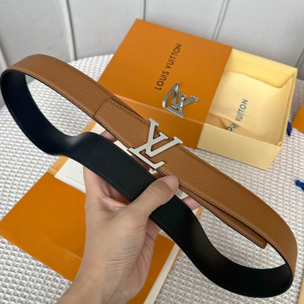 Louis Vuitton LV Heritage 35MM Reversible Belt Cognac