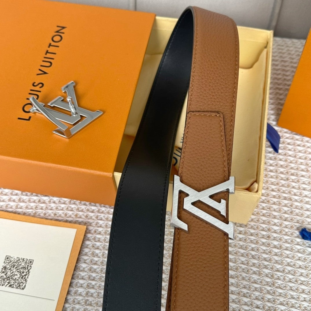Louis Vuitton LV Heritage 35MM Reversible Belt Cognac