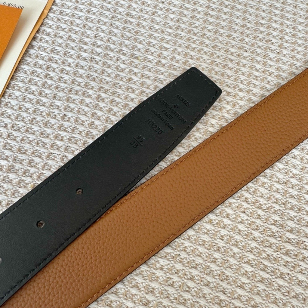 Louis Vuitton LV Heritage 35MM Reversible Belt Cognac