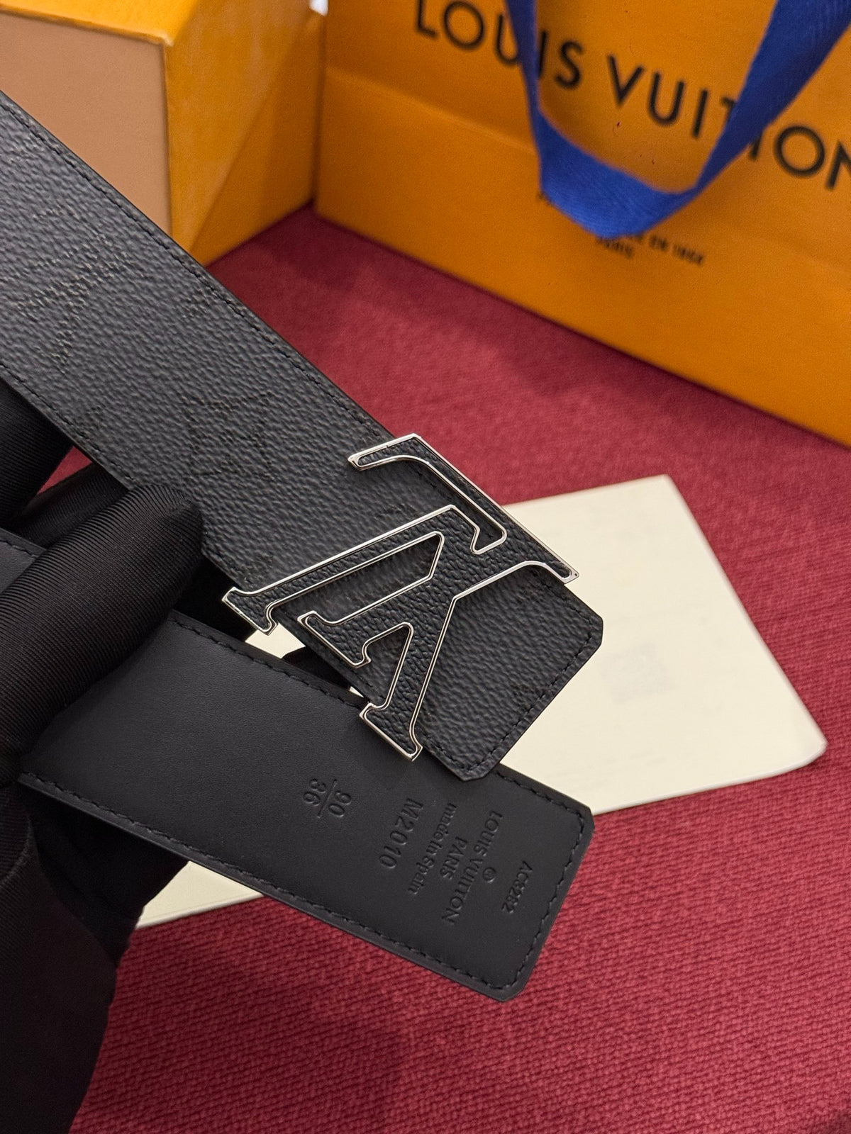 Louis Vuitton LV Initiales 40MM Reversible Belt Monogram Shadow Black