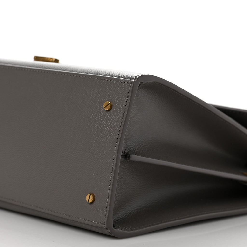 Y Cassandra Medium Top Handle in Box Y Leather and Suede