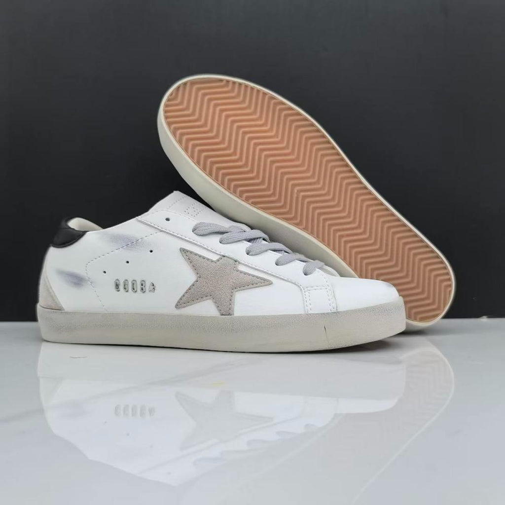 Golden Goose Super-Star White Leather Grey Suede Black