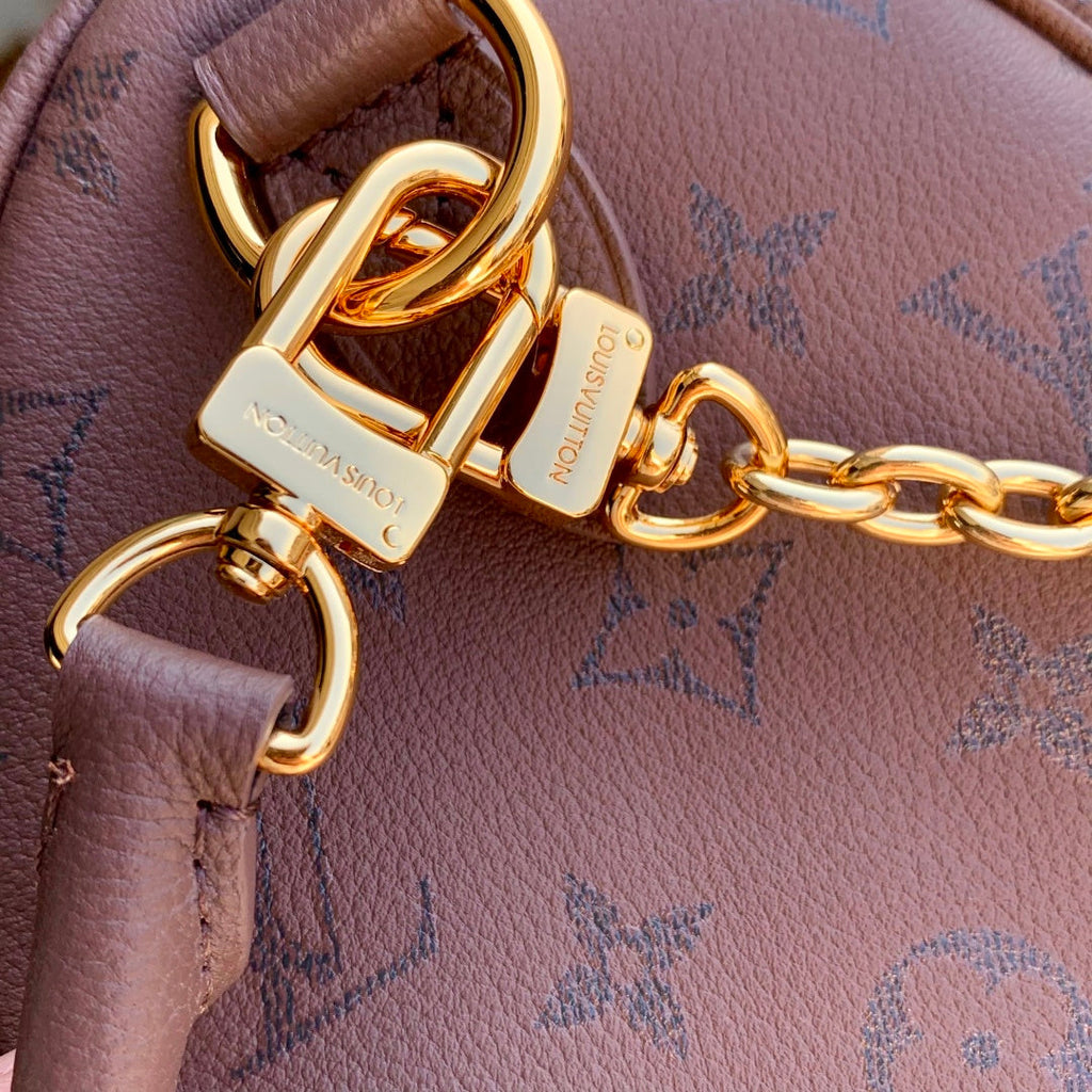 LV 2025 Speedy Bandoulière 25 Wine Red Calfskin 347094