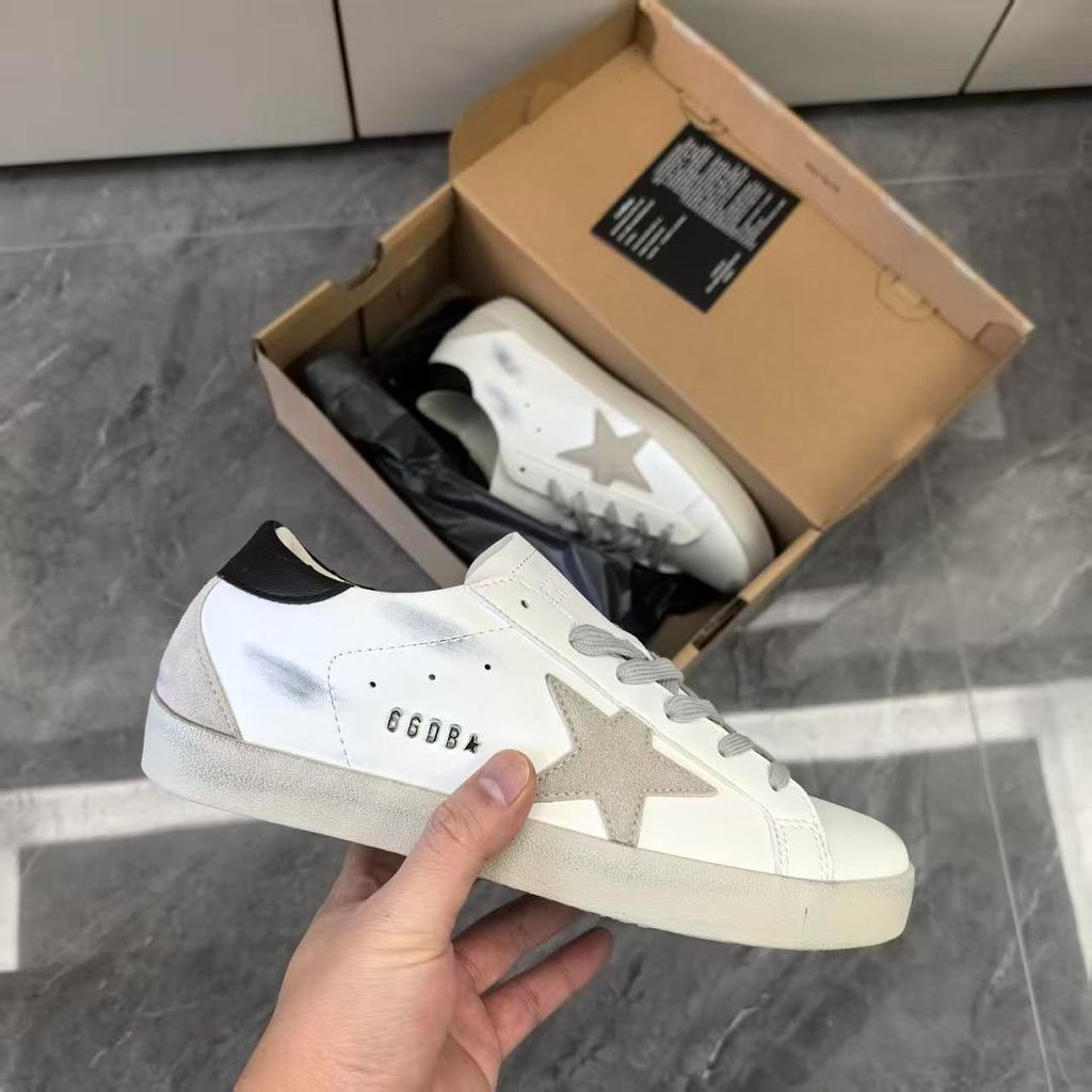 Golden Goose Super-Star White Leather Grey Suede Black