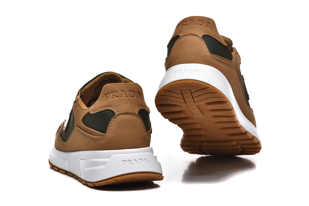 Prada Prax 01 Re-Nylon and Brushed Leather Tobacco