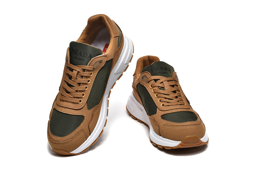 Prada Prax 01 Re-Nylon and Brushed Leather Tobacco