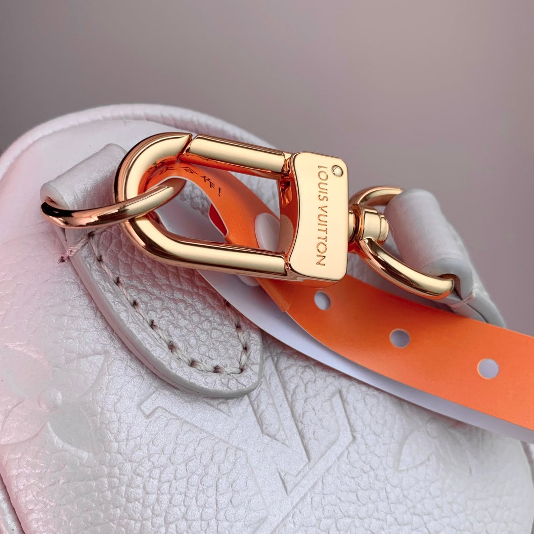 LV 2025 Nano Speedy Bag 16cm Pink Calfskin 346575