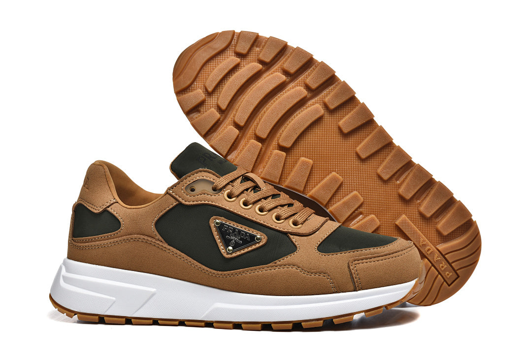 Prada Prax 01 Re-Nylon and Brushed Leather Tobacco