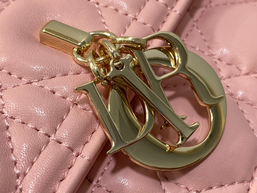 MY CD 24 TOP HANDLE BAG PINK LAMBSKIN
