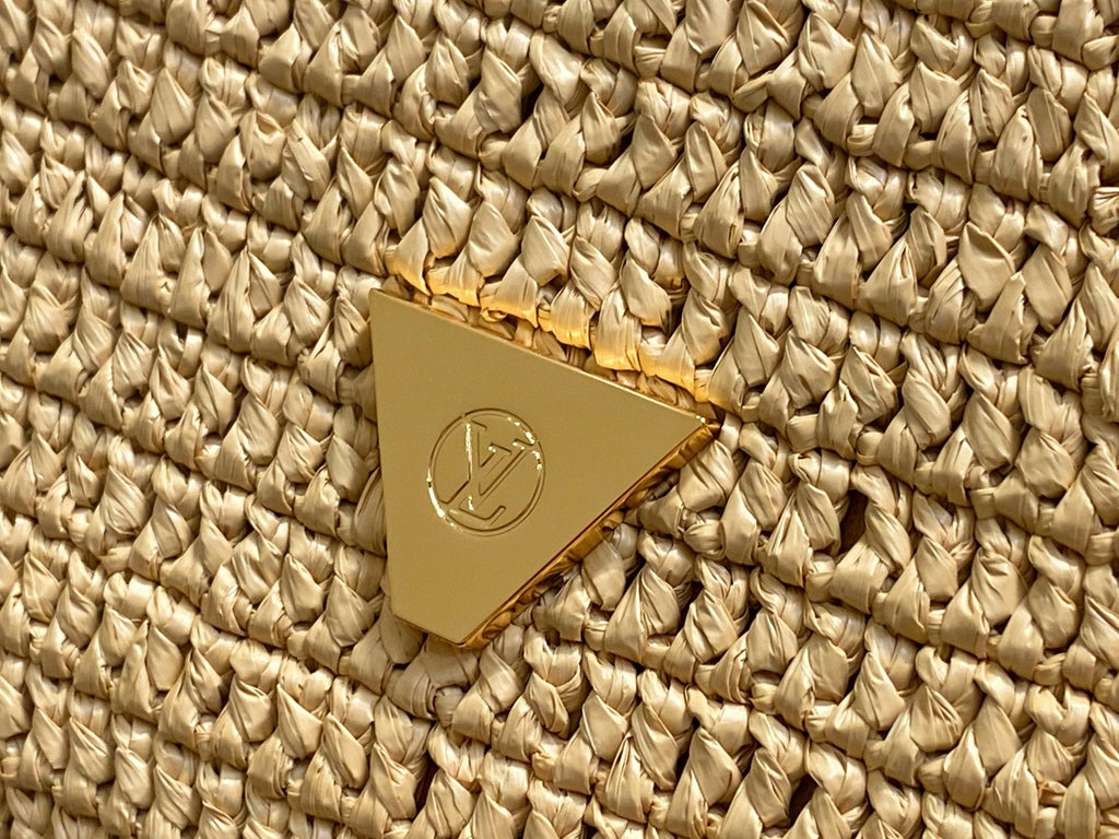 LV 2025 Twist PM Slim 19cm Beige Gold Raffia Leather 344001