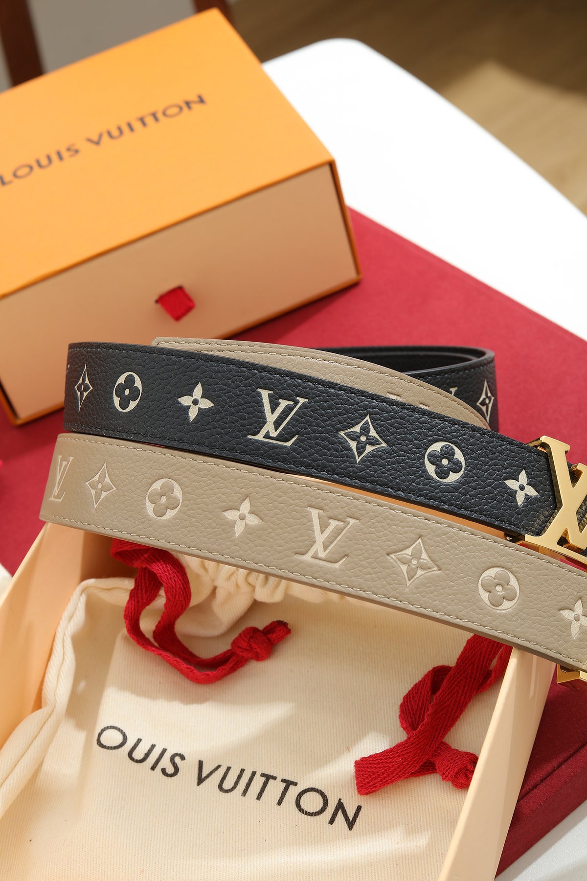 Louis Vuitton LV Iconic 30MM Reversible Belt Monogram Empreinte Bicolor