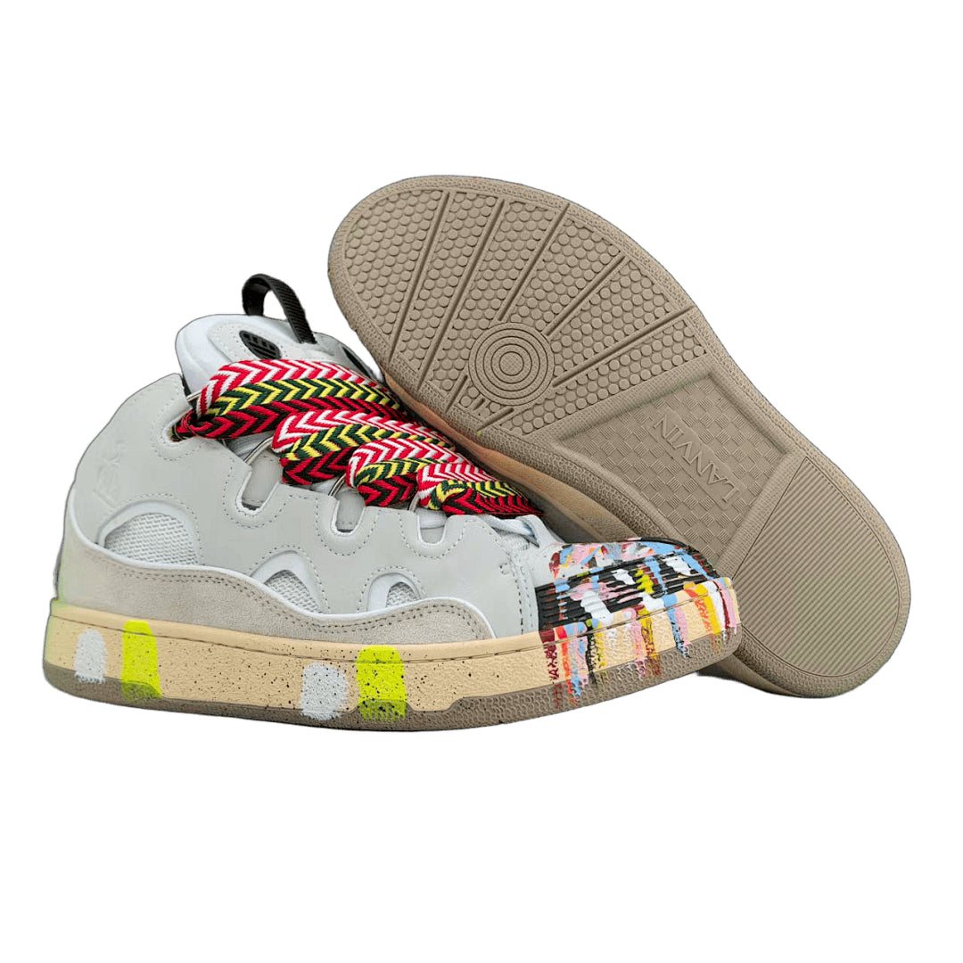 Lanvin x Gallery Dept. Curb Sneakers 'White Multi Paint Splatter'