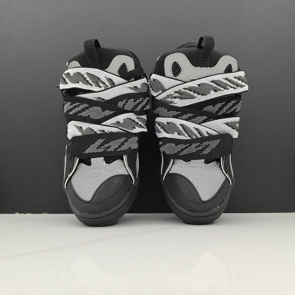 Lanvin Curb Sneakers 'Black' - Monochrome Painted Laces