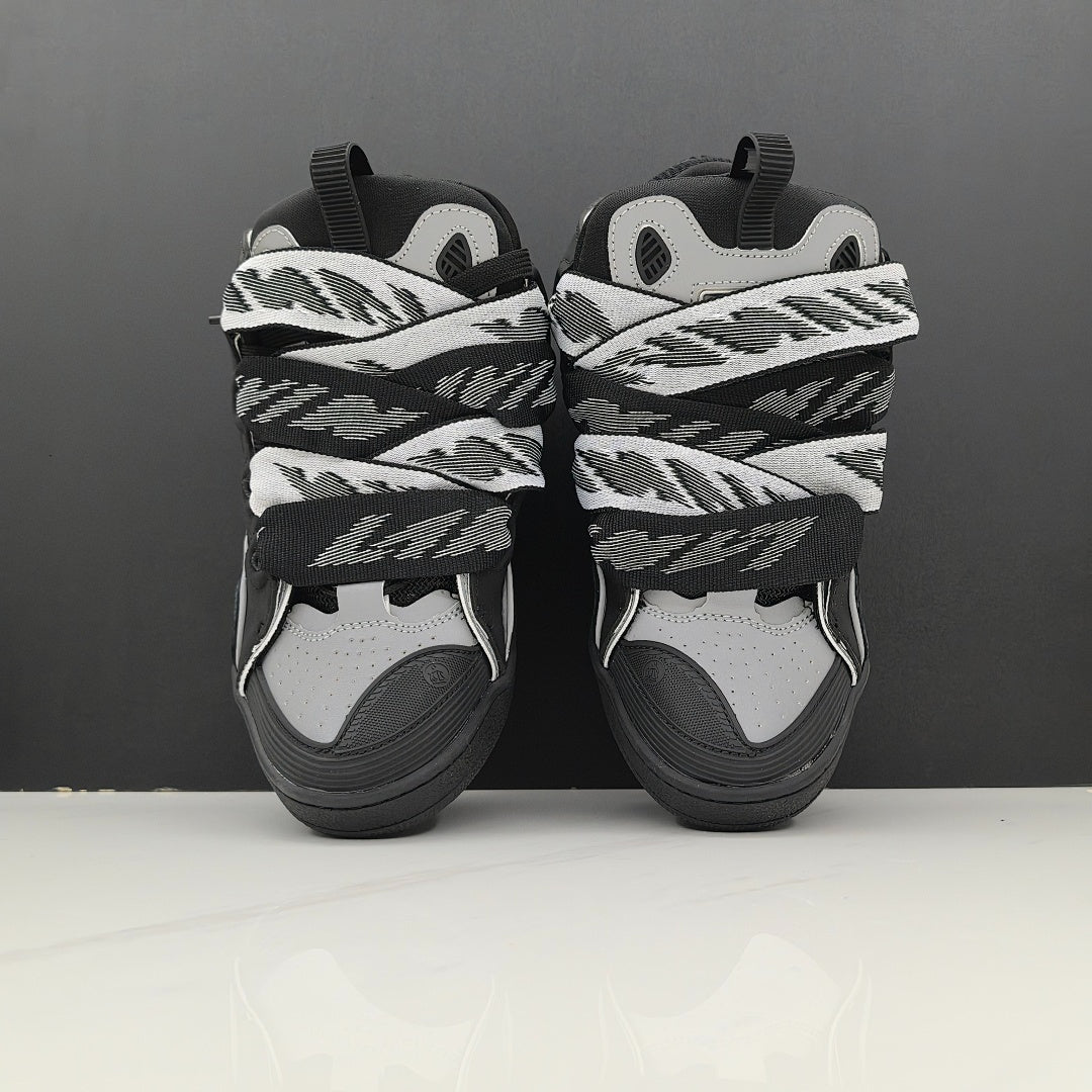 Lanvin Curb Sneakers 'Black' - Monochrome Painted Laces