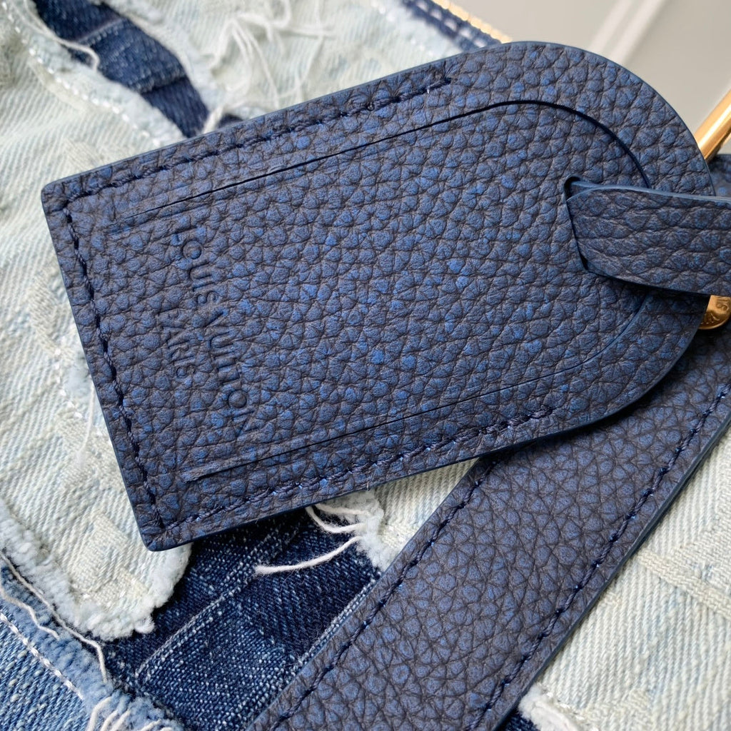 LV 2025 Keepall Bandoulière 50 Bag Blue Denim Cowhide 346569