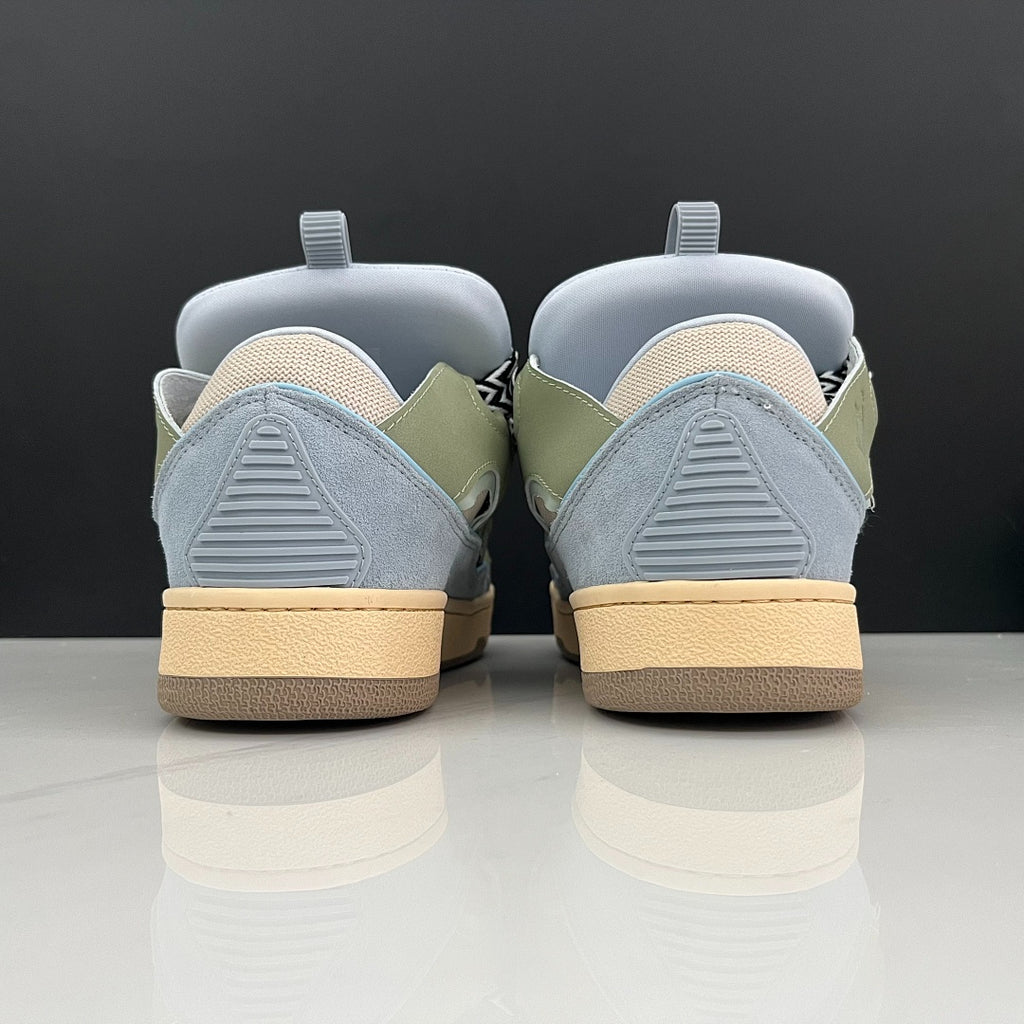 Lanvin Curb Sneakers 'Sage Green Light Blue' - Black/White Laces