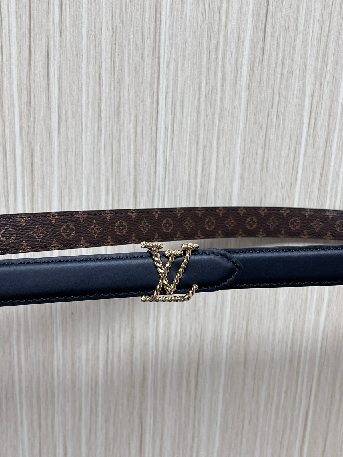 Louis Vuitton LV Bloom 20MM Reversible Belt Monogram Canvas Black
