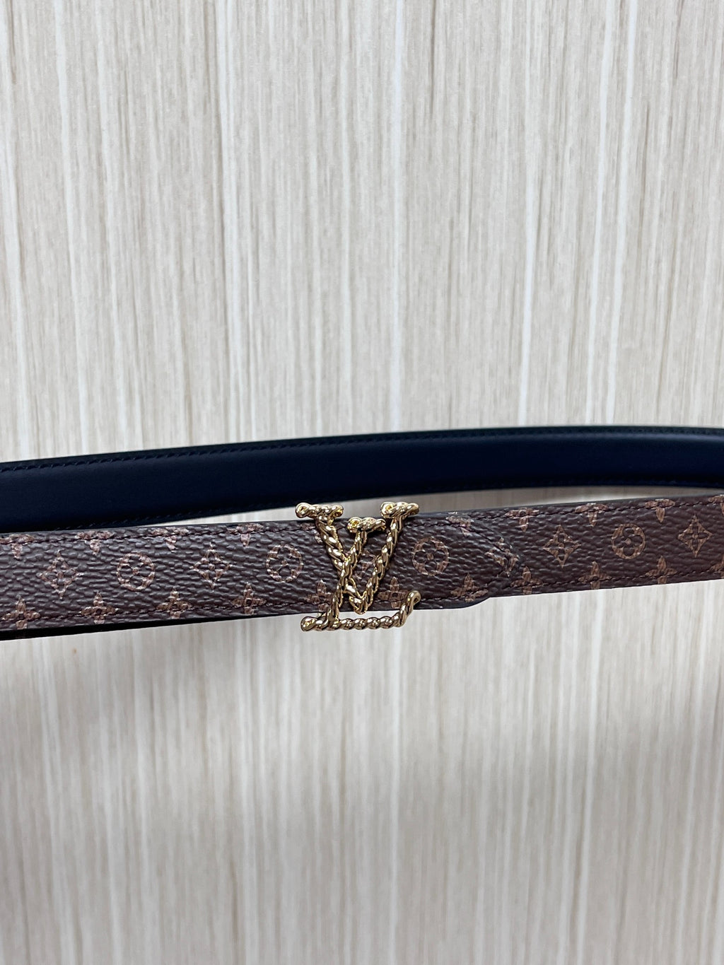 Louis Vuitton LV Bloom 20MM Reversible Belt Monogram Canvas Black
